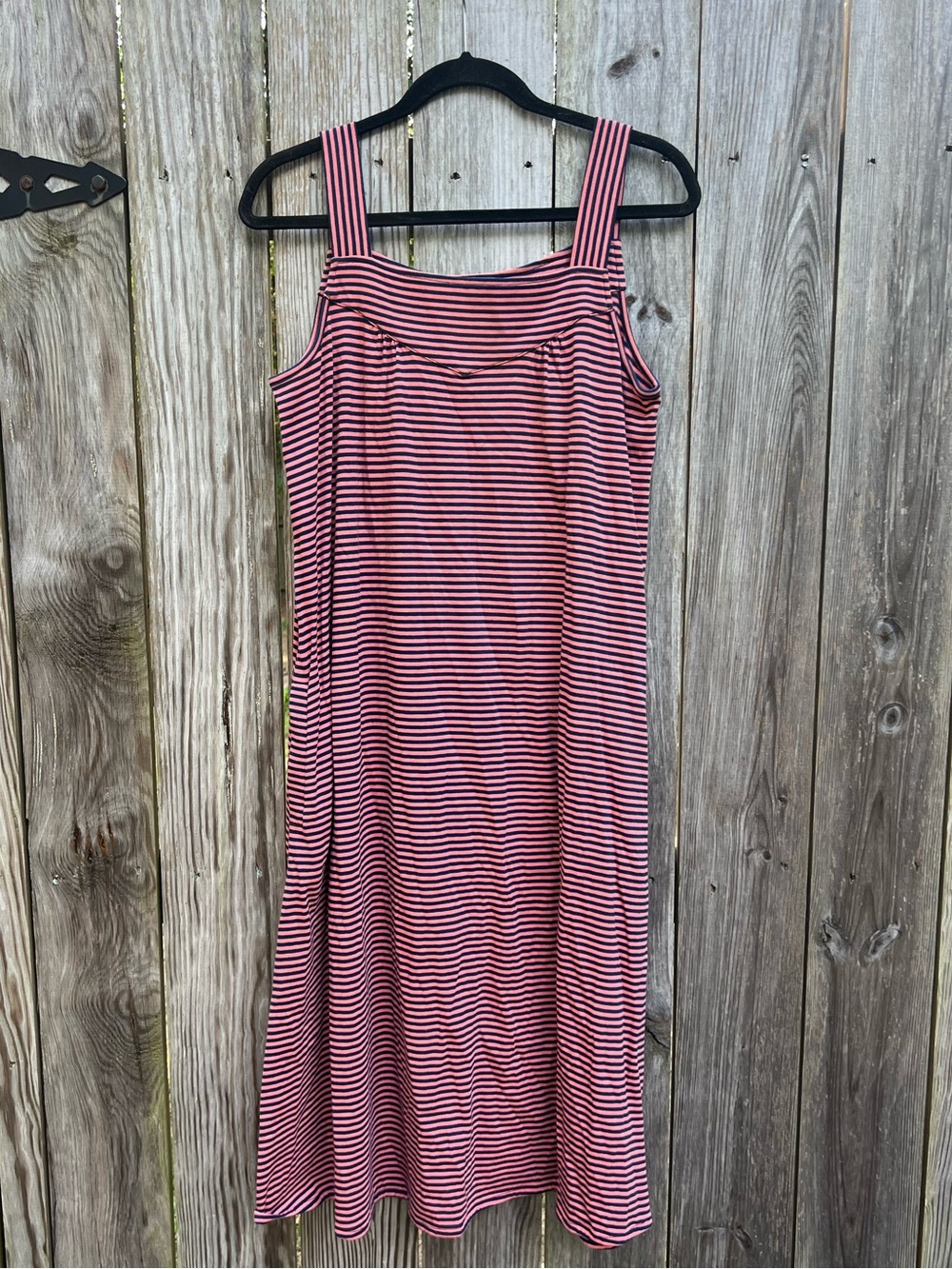 A.P.C. Striped Coral Blue Tulum Cotton Sundress Women’s Medium